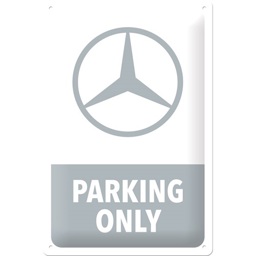 Mercedes Benz Parking Only wandbord grijs