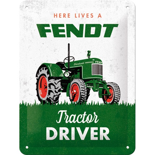Fendt tractor Driver metalen plaat met vintage Dieselross
